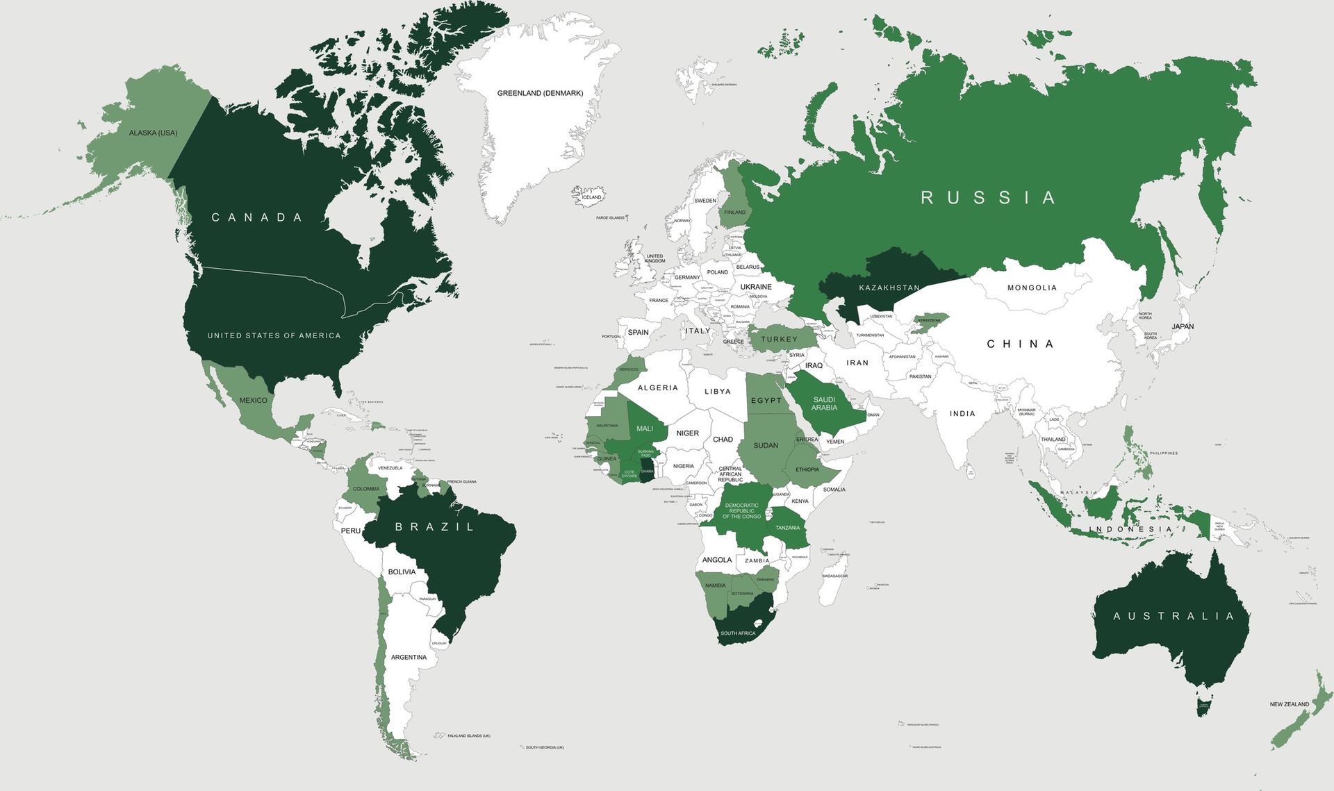 World map of PAS analyser installations across gold, silver and base-metal operations